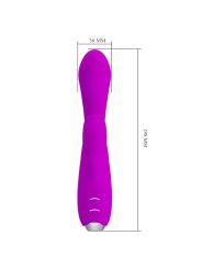 PRETTY LOVE GLORIA VIBRADOR CONEJO RECARGABLE IMPERMEABLE MORADO