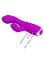 PRETTY LOVE GLORIA VIBRADOR CONEJO RECARGABLE IMPERMEABLE MORADO