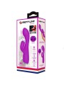 PRETTY LOVE GLORIA VIBRADOR CONEJO RECARGABLE IMPERMEABLE MORADO