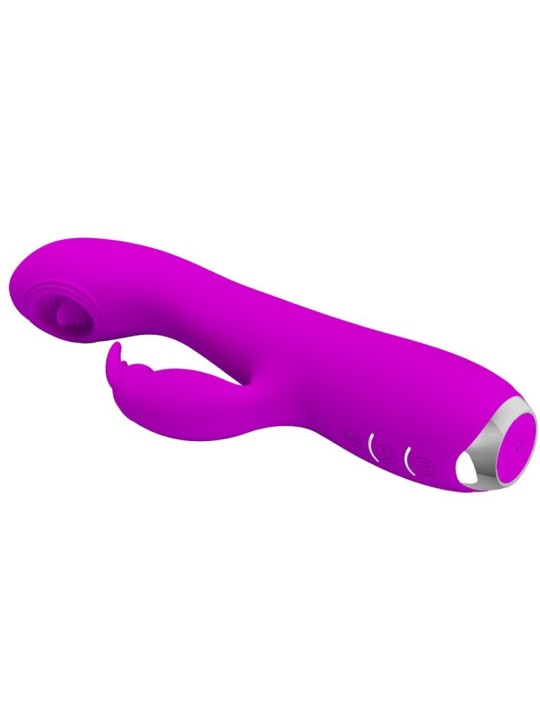 PRETTY LOVE RACHEL VIBRADOR RECARGABLE CON ONDAS ESTIMULADORAS MORADO