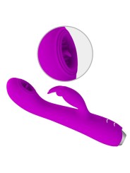PRETTY LOVE RACHEL VIBRADOR RECARGABLE CON ONDAS ESTIMULADORAS MORADO