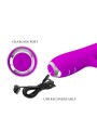 PRETTY LOVE RACHEL VIBRADOR RECARGABLE CON ONDAS ESTIMULADORAS MORADO