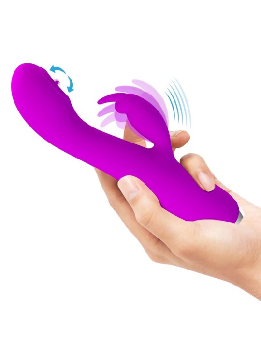 PRETTY LOVE RACHEL VIBRADOR RECARGABLE CON ONDAS ESTIMULADORAS MORADO