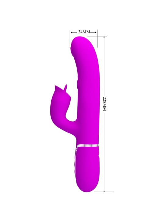 PRETTY LOVE VIBRADOR RABBIT CON LICKING FUCSIA