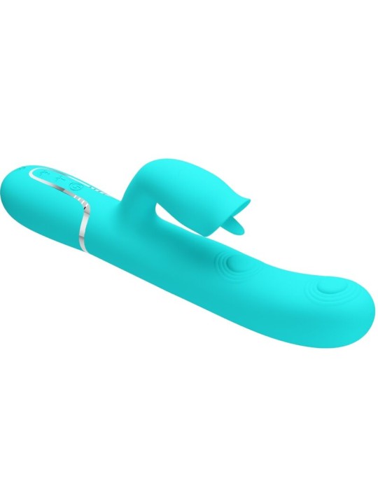 PRETTY LOVE VIBRADOR RABBIT CON LICKING VERDE AGUA