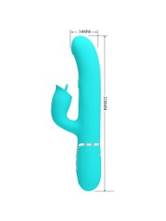 PRETTY LOVE VIBRADOR RABBIT CON LICKING VERDE AGUA