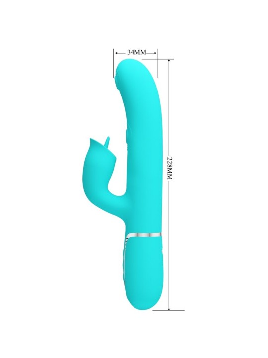 PRETTY LOVE VIBRADOR RABBIT CON LICKING VERDE AGUA