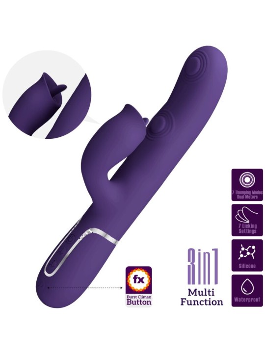 PRETTY LOVE VIBRADOR RABBIT CON LICKING MORADO