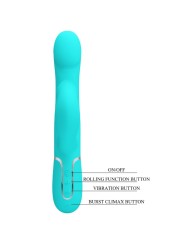 PRETTY LOVE VIBRADOR RABBIT PERLAS VERDE AGUA