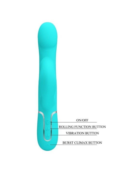 PRETTY LOVE VIBRADOR RABBIT PERLAS VERDE AGUA
