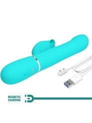 PRETTY LOVE VIBRADOR RABBIT PERLAS VERDE AGUA