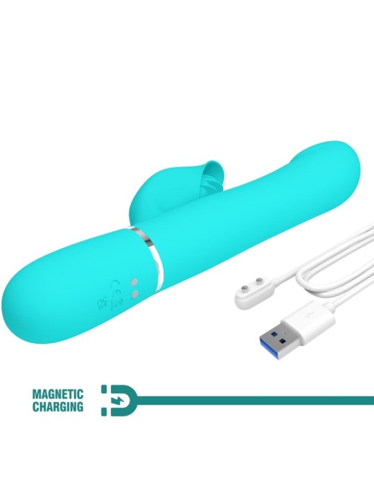 PRETTY LOVE VIBRADOR RABBIT PERLAS VERDE AGUA