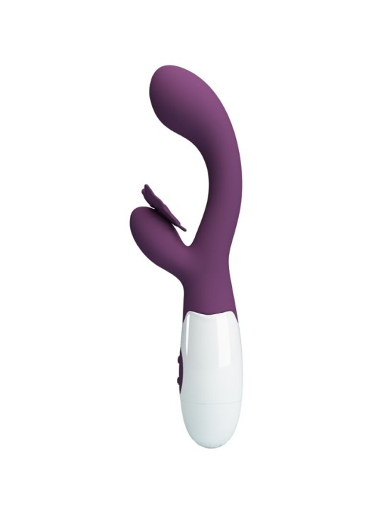 PRETTY LOVE BUTTERFLY KISS VIBRADOR RABBIT ESTIMULADOR PUNTO G MORADO