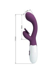 PRETTY LOVE BUTTERFLY KISS VIBRADOR RABBIT ESTIMULADOR PUNTO G MORADO