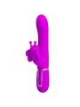 PRETTY LOVE VIBRADOR RABBIT MULTIFUNCION 4 EN 1 MARIPOSA FUCSIA