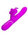 PRETTY LOVE VIBRADOR RABBIT MULTIFUNCION 4 EN 1 MARIPOSA FUCSIA