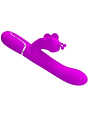 PRETTY LOVE VIBRADOR RABBIT MULTIFUNCION 4 EN 1 MARIPOSA FUCSIA