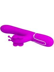 PRETTY LOVE VIBRADOR RABBIT MULTIFUNCION 4 EN 1 MARIPOSA FUCSIA