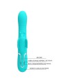 PRETTY LOVE VIBRADOR RABBIT MULTIFUNCION 4 EN 1 MARIPOSA VERDE AGUA