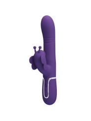 PRETTY LOVE VIBRADOR RABBIT MULTIFUNCION 4 EN 1 MARIPOSA MORADO