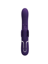 PRETTY LOVE VIBRADOR RABBIT MULTIFUNCION 4 EN 1 MARIPOSA MORADO
