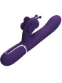 PRETTY LOVE VIBRADOR RABBIT MULTIFUNCION 4 EN 1 MARIPOSA MORADO