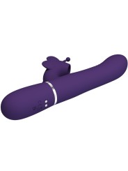 PRETTY LOVE VIBRADOR RABBIT MULTIFUNCION 4 EN 1 MARIPOSA MORADO