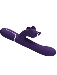 PRETTY LOVE VIBRADOR RABBIT MULTIFUNCION 4 EN 1 MARIPOSA MORADO