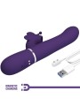 PRETTY LOVE VIBRADOR RABBIT MULTIFUNCION 4 EN 1 MARIPOSA MORADO