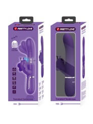 PRETTY LOVE VIBRADOR RABBIT MULTIFUNCION 4 EN 1 MARIPOSA MORADO