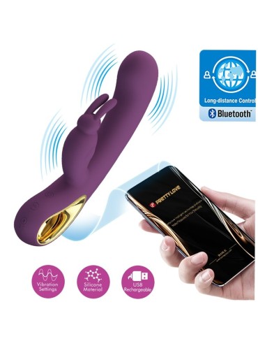 PRETTY LOVE LIAM VIBRADOR RABBIT ESTIMULADOR PUNTO G MORADO