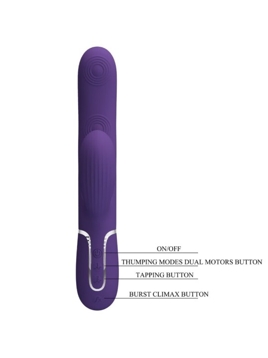 PRETTY LOVE PERLITA VIBRADOR PUNTO G 3 EN 1 MULTIFUNCION MORADO