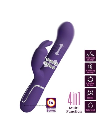 PRETTY LOVE COALE VIBRADOR RABBIT 4 EN 1 MORADO