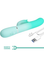 PRETTY LOVE GIGI VIBRADOR RABBIT MULTIFUNCION VERDE AGUA