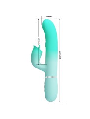 PRETTY LOVE GIGI VIBRADOR RABBIT MULTIFUNCION VERDE AGUA