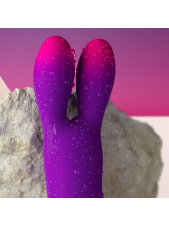 ROCKS OFF GLO GIRL BUNNY VIBRADOR FLEXIBLE MORADO