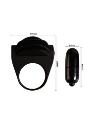 PRETTY LOVE CHESTER ANILLO VIBRADOR NEGRO