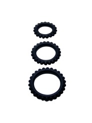 BAILE TITAN SET 3 PCS COCK RING BLACK 28 24 19 CM