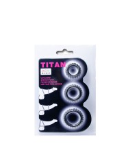 BAILE TITAN SET 3 PCS COCK RING BLACK 28 24 19 CM