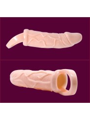 BAILE FUNDA EXTENSORA PENE CON VIBRACION Y STRAP PARA TESTICULOS 135 CM