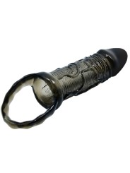 BAILE FUNDA EXTENSORA PENE CON STRAP PARA TESTICULOS NEGRO 135 CM