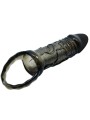 BAILE FUNDA EXTENSORA PENE CON STRAP PARA TESTICULOS NEGRO 135 CM