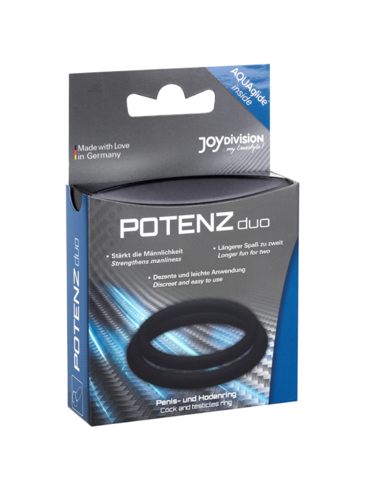 JOYDIVISION POTENZDUO ANILLOS PARA PENE NEGRO M
