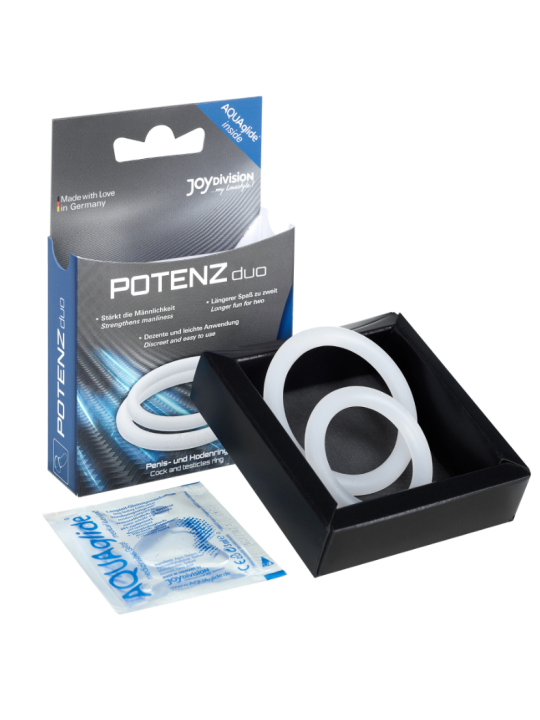 JOYDIVISION POTENZDUO ANILLOS PARA PENE BLANCO M