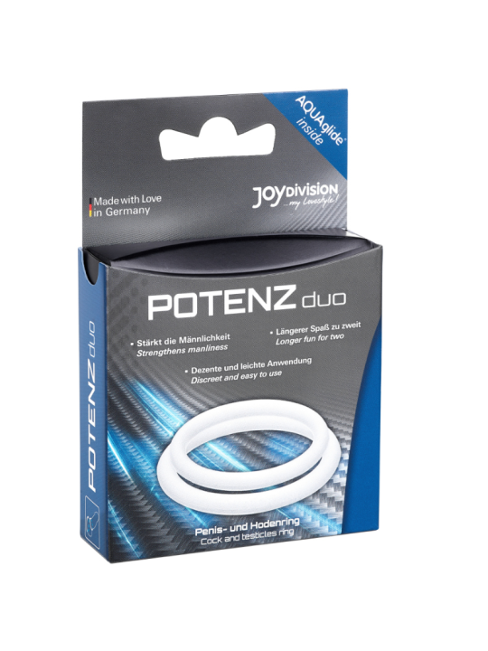JOYDIVISION POTENZDUO ANILLOS PARA PENE BLANCO M