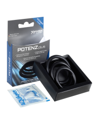JOYDIVISION POTENZDUO PLUS PACK 3 ANILLOS PARA PENE NEGRO S M L