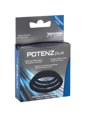 JOYDIVISION POTENZDUO PLUS PACK 3 ANILLOS PARA PENE NEGRO S M L