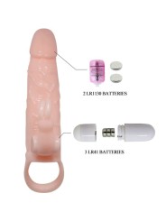 BAILE BRAVE MAN FUNDA PENE CON RABBIT VIBRADOR 165 CM NATURAL