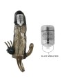 BAILE BRAVE MAN FUNDA PENE ANAL Y CLITORIS VIBRADOR 165 CM NEGRO