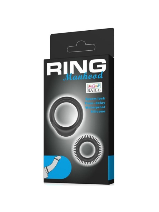 BAILE KIT 2 ANILLOS SILICONA RING MANHOOD